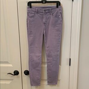 White House Black Market Purple Skinny Ankle Jeans 4